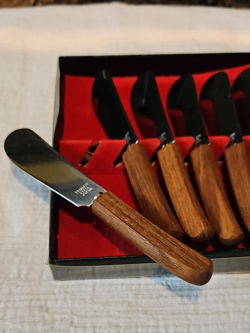 Vintage MCM Spreader Knife Set - 6 In Box